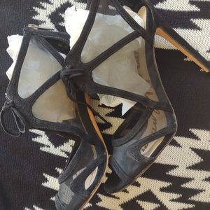 Sam Edelman high heels super cute see-through and laces. Like New!